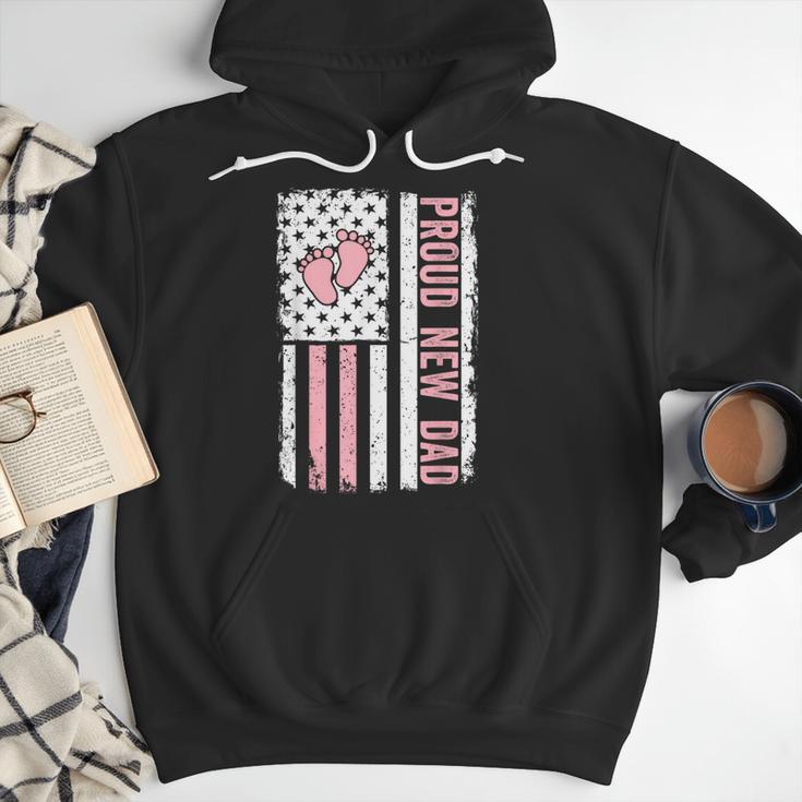 Proud New Dad New Girl Baby Fathers Day First Time Dad Men Hoodie