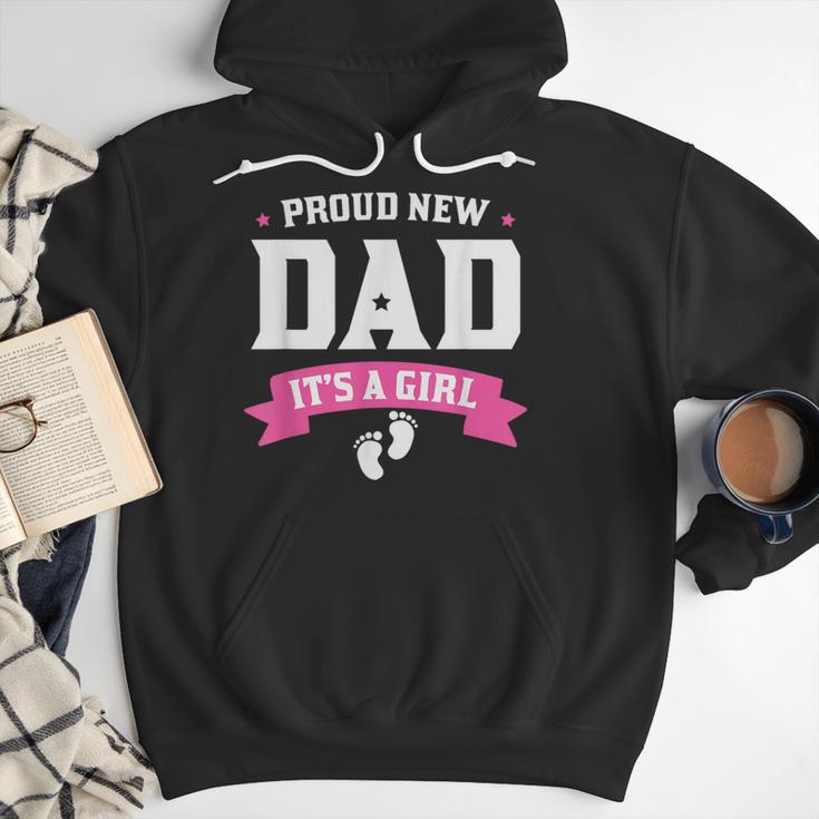 Proud New Dad Its A Girl Baby Gender Announcement Men Hoodie