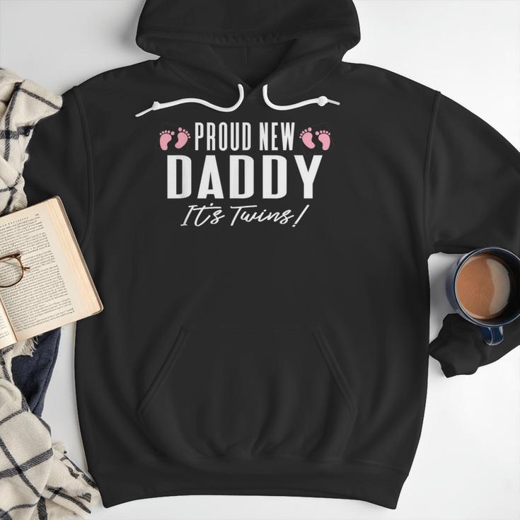 Proud New Dad It's Twins Girl Baby Announcement Father's Day Men Hoodie