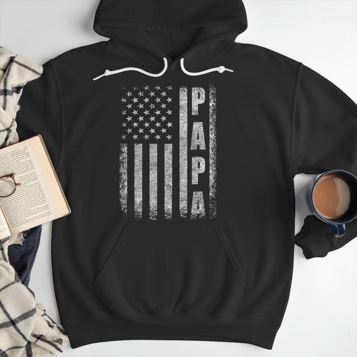 Proud Papa Fathers Day 2025 Dad America USA Flag Men Hoodie Proud Papa Fathers Day 2025 Dad America USA Flag Men Hoodie