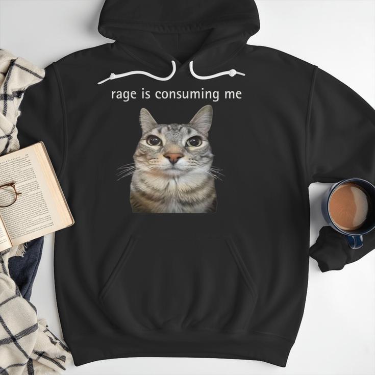 Rage Is Consuming Me Silly Staring Cat Meme Dad Mom Men Hoodie Rage Is Consuming Me Silly Staring Cat Meme Dad Mom Men Hoodie