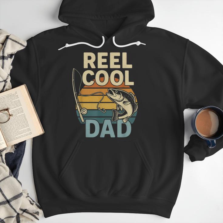 Reel Cool Dad Fathers Day Fishing Outdoors Men Hoodie