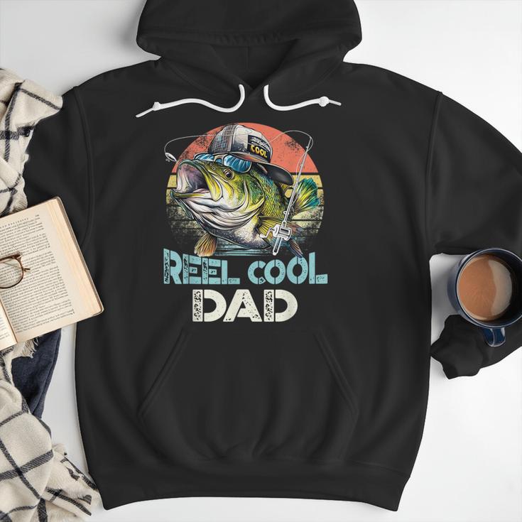 Reel Cool Dad Fishing Vintage Retro Father's Day Men Hoodie