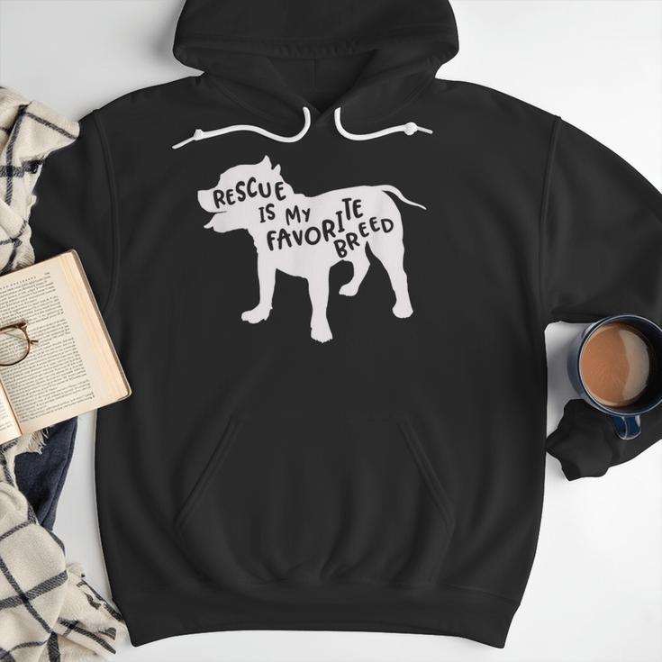 Rescue Is My Favorite BreedShirt Pitbull Mam Dad Shirt Men Hoodie