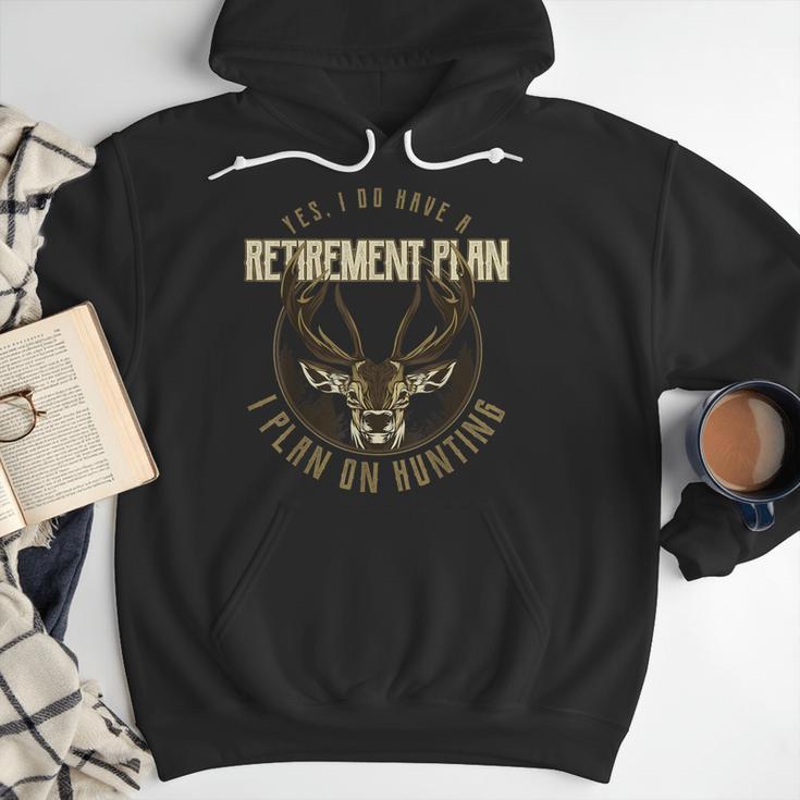 Retirement Grandpa Hunting Deer Elk Retired Hunter Dad Men Hoodie