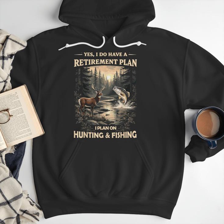 Retirement Plan On Hunting & Fishing Fisherman Hunter Dad Men Hoodie