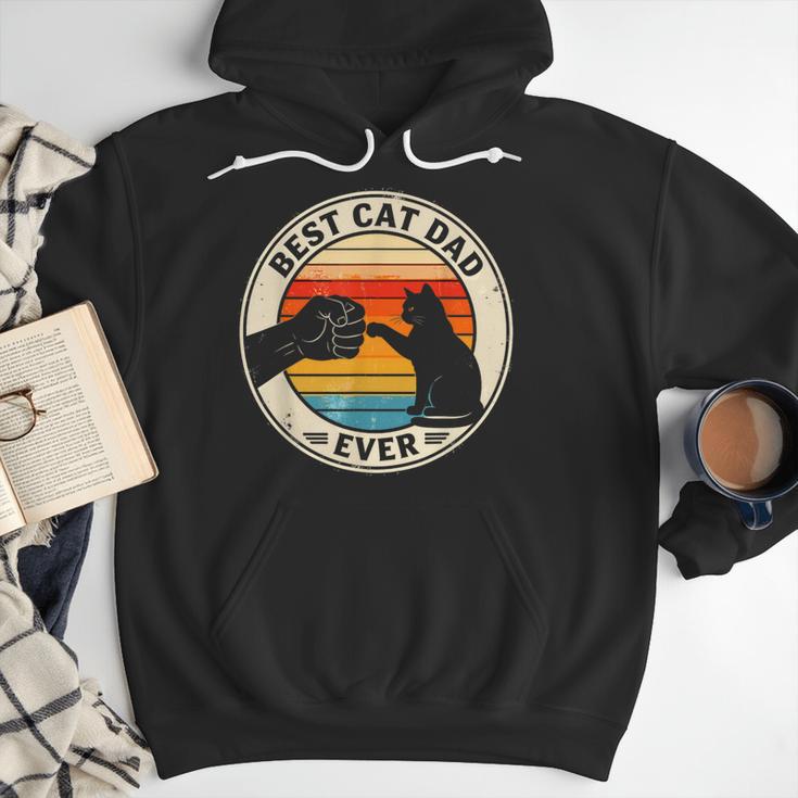 Retro Cat Dad Ever Cats Lovers For Men Women And Kids Men Hoodie