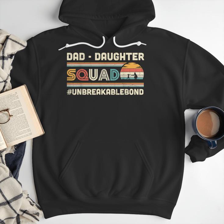 Retro Dad Daughter Squad Unbreakable Bond Father Daughter Men Hoodie
