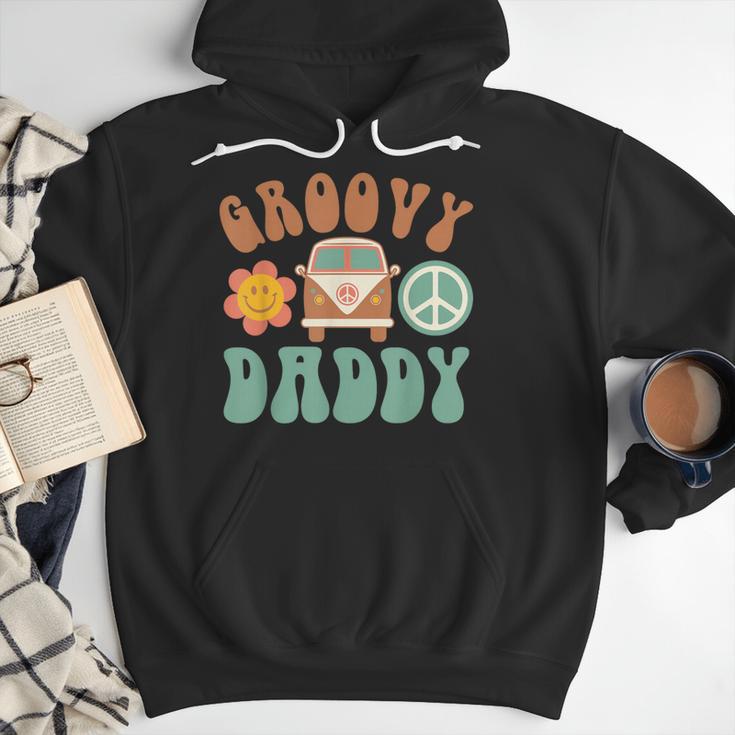 Retro Groovy Daddy Matching Family Birthday Party Men Hoodie