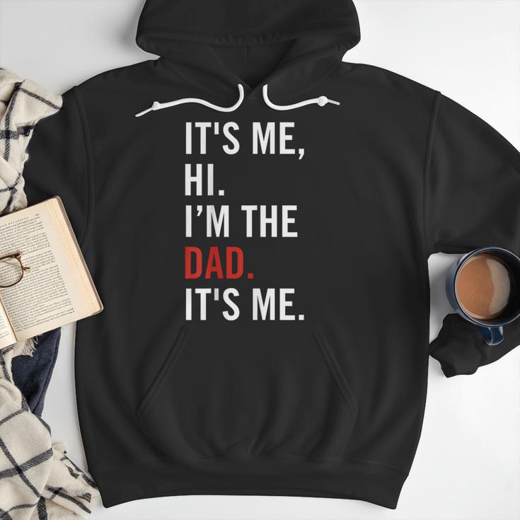 Retro It's Me Hi I'm The Dad It's Me For Dad Men Hoodie