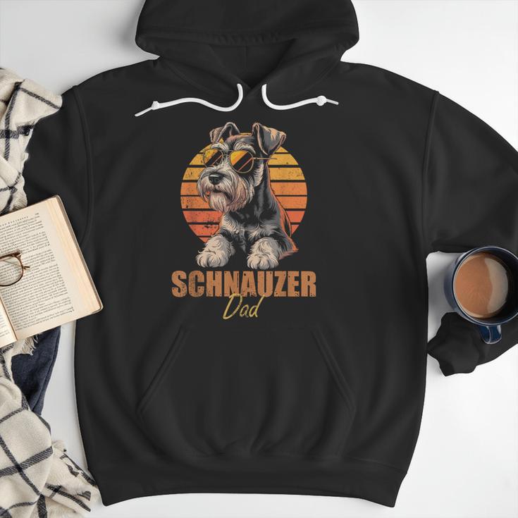 Retro Miniature Schnauzer Dad Vintage Dog Lovers Men Hoodie