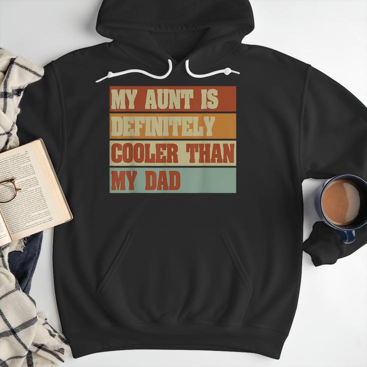 Retro Niece Nephew Auntie My Aunt Is Cooler Than My Dad Men Hoodie