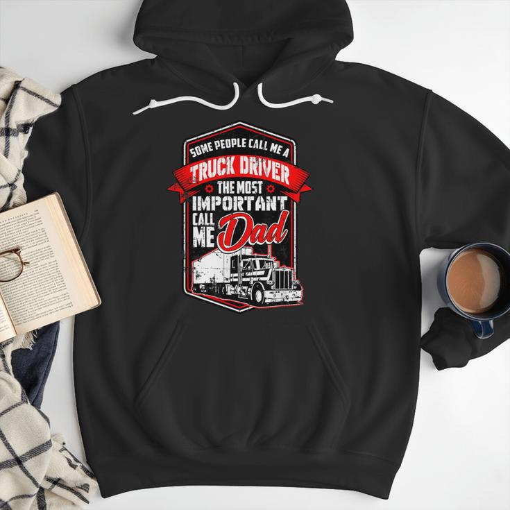 Semi Truck Driver For Truckers And Dads Small Men Hoodie