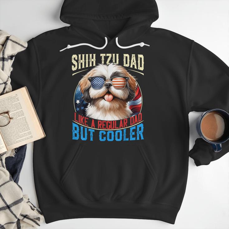 Shih Tzu Dad Like A Regular Dad But Cooler Dog Father's Day Men Hoodie