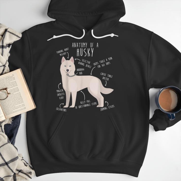 Siberian Husky Dog Anatomy Pet Mom Cute Dog Dad Men Women Kids Men Hoodie