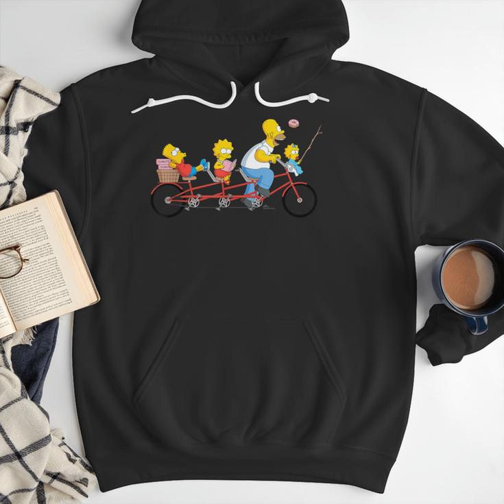 The Simpsons Father's Day Homer And Kids Bike Ride With Dad Men Hoodie The Simpsons Father's Day Homer And Kids Bike Ride With Dad Men Hoodie