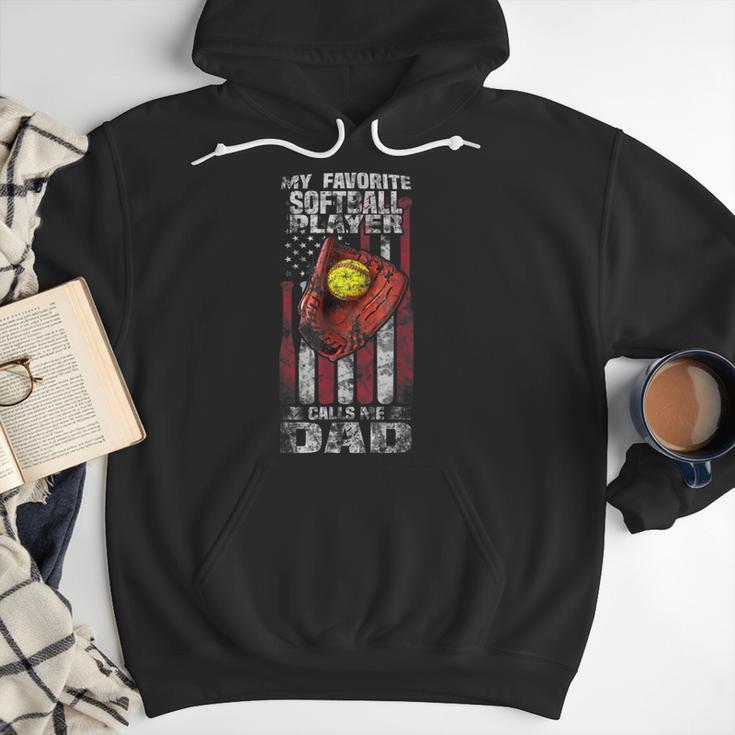 Softball Dad My Favorite Softball Player Calls Me Dad Men Hoodie Softball Dad My Favorite Softball Player Calls Me Dad Men Hoodie