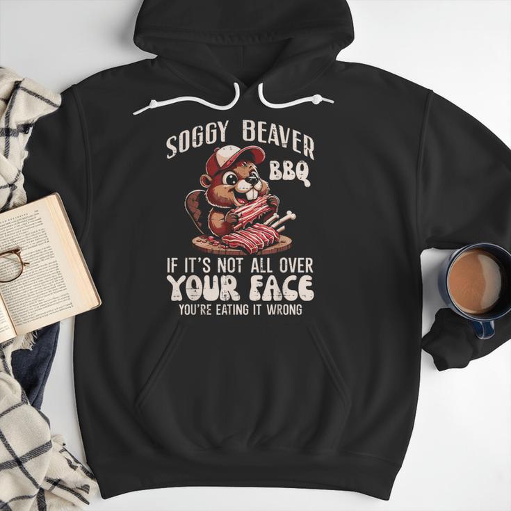 Soggy Beaver Bbq Barbecue Grill Master Humor Dad Men Men Hoodie
