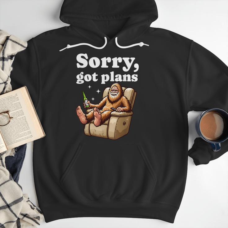 Sorry Got Plans Bigfoot Dad Humor Sasquatch Sayings Men Hoodie Sorry Got Plans Bigfoot Dad Humor Sasquatch Sayings Men Hoodie