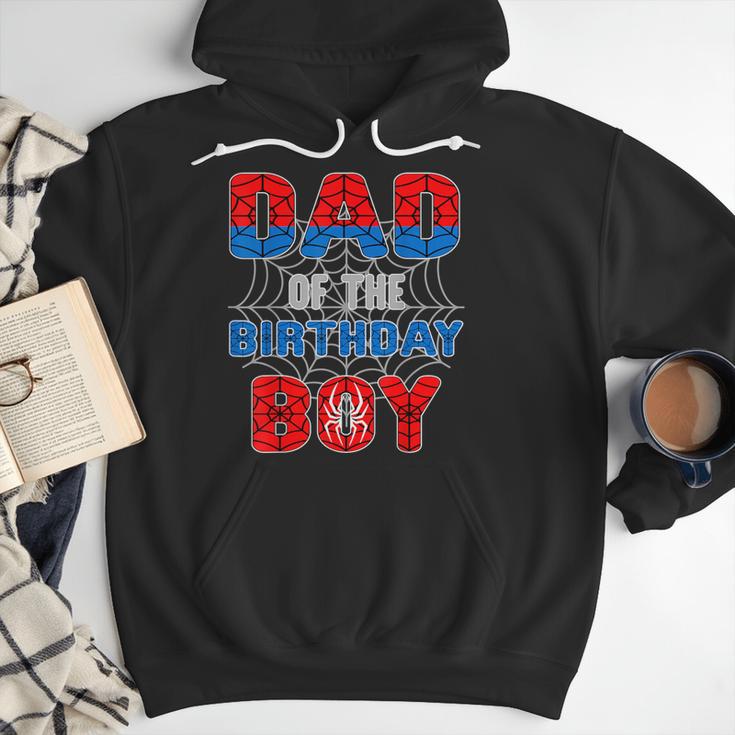 Spider Web Birthday Party Dad Of The Birthday Boy Men Hoodie