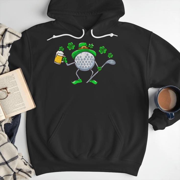 St Patricks Day Golf Golfing Irish Golfer Beer Humor Men Dad Men Hoodie