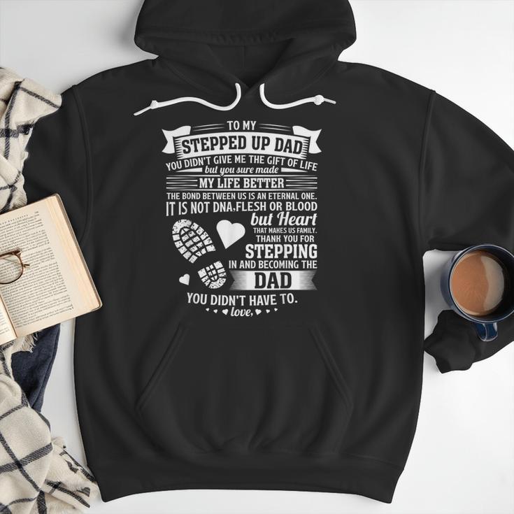 To My Stepped Up Dad Thanks For Stepping In Stepdad Birthday Men Hoodie To My Stepped Up Dad Thanks For Stepping In Stepdad Birthday Men Hoodie