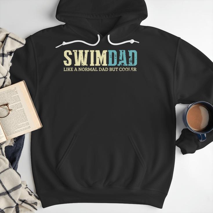 Swim Dad Like A Normal Dad But Cooler Shirt Swimer Dad Men Hoodie