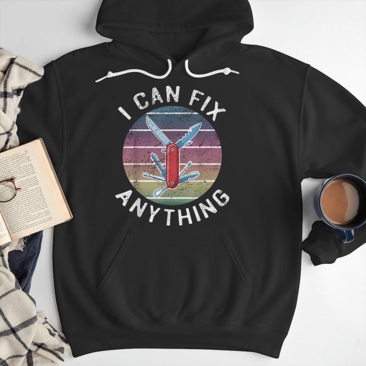 Swiss Army Knife DIY Dad Fathers Day Fix Anything Handyman Men Hoodie