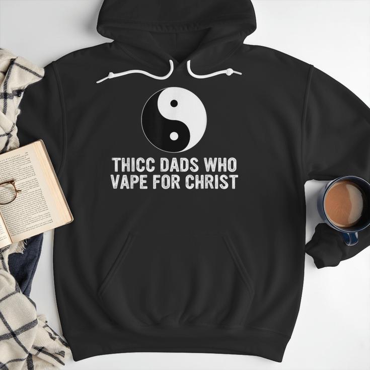 Thicc Dads Who Vape For Christ Father Day Men Hoodie