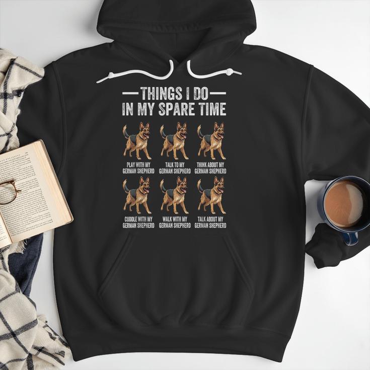Things I Do In My Spare Time German Shepherd Dog Dad Mom Men Hoodie