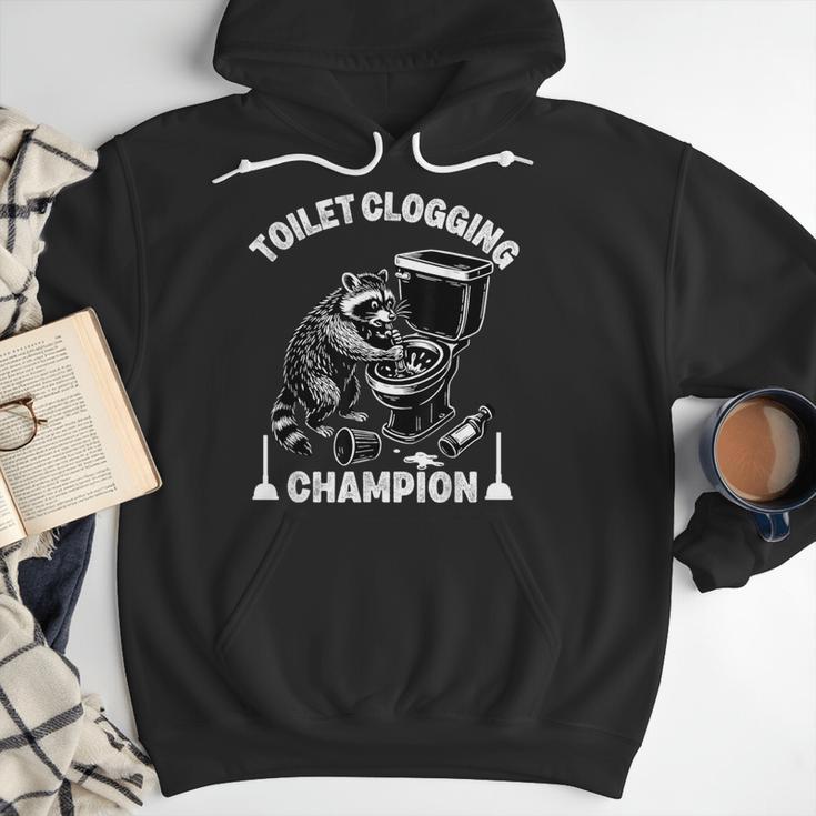 Toilet Clogging Champion Dad Joke Raccoon Trash Panda Men Hoodie Toilet Clogging Champion Dad Joke Raccoon Trash Panda Men Hoodie