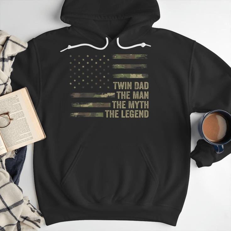 Twin Dad Camo USA Flag Twin Dad The Man The Myth The Legend Men Hoodie