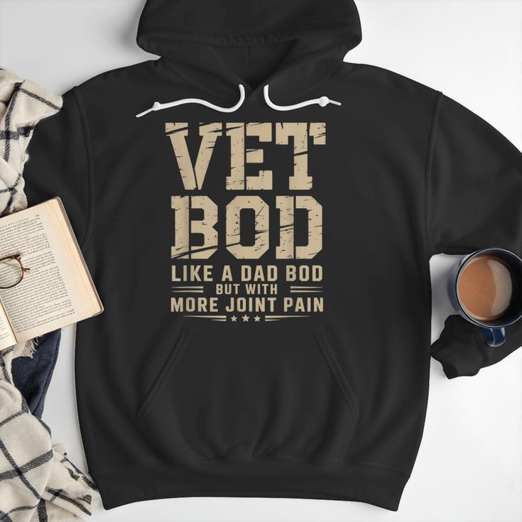 Vet BOD Like A Dad Bob Military Veteran Humor Men Hoodie Vet BOD Like A Dad Bob Military Veteran Humor Men Hoodie