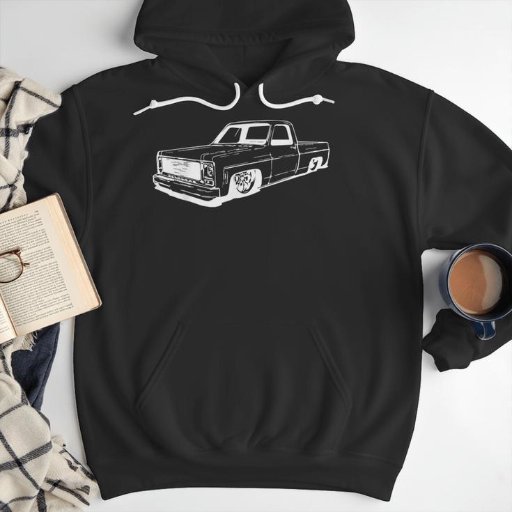 Vintage 73-87 Mini C10 Truck Slammed Graphic Dad Gag Father Men Hoodie Vintage 73-87 Mini C10 Truck Slammed Graphic Dad Gag Father Men Hoodie