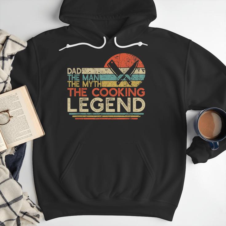Vintage Cooking Dad The Man The Myth The Legend Chef Men Hoodie
