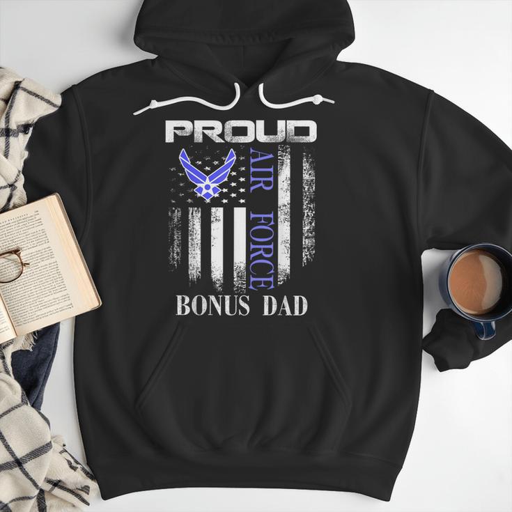 Vintage Proud Air Force Bonus Dad With American Flag Men Hoodie Vintage Proud Air Force Bonus Dad With American Flag Men Hoodie