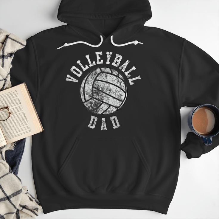 Vintage Volleyball Dad Men Hoodie