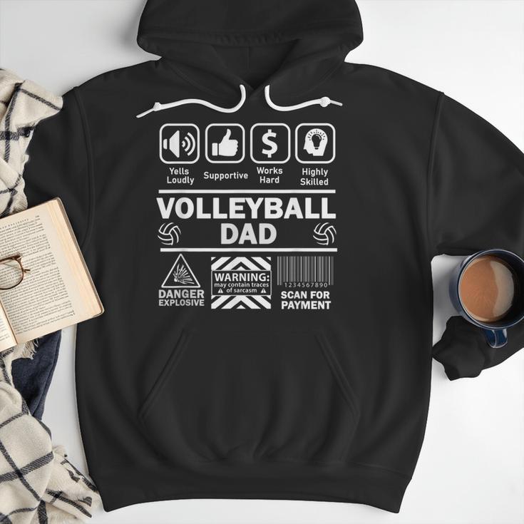 Volleyball Dad Contents Of Sports Father Men Hoodie