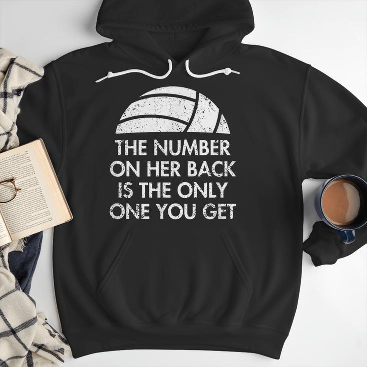 Volleyball Dad MoM Daughter Back Number Men Hoodie Volleyball Dad MoM Daughter Back Number Men Hoodie
