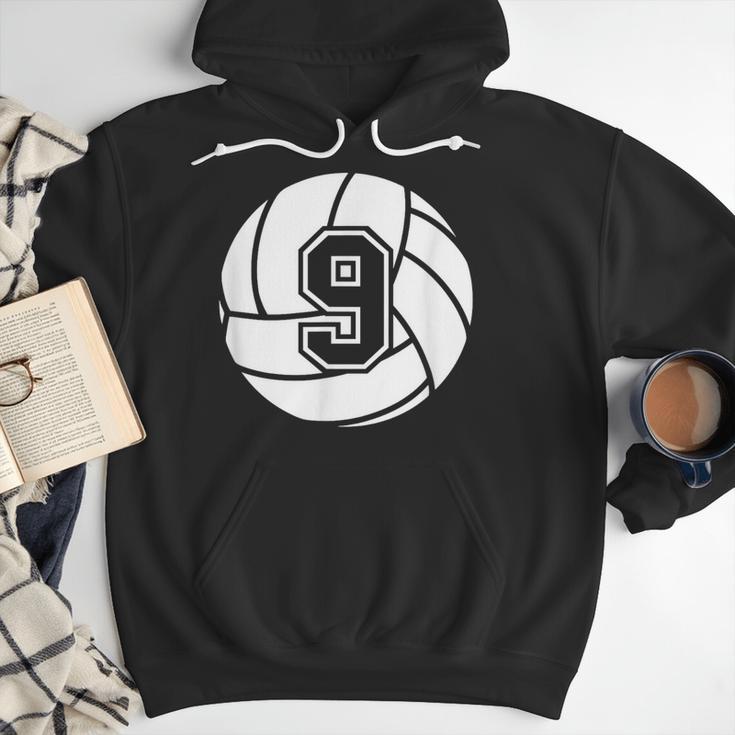 Volleyball Player 9 Volleyball Mom Dad Jersey Number 9 Men Hoodie