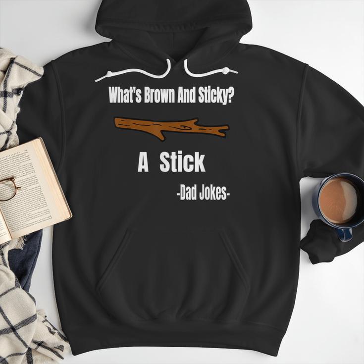 What's Brown And Sticky A Stick -Dad Jokes- Men Hoodie