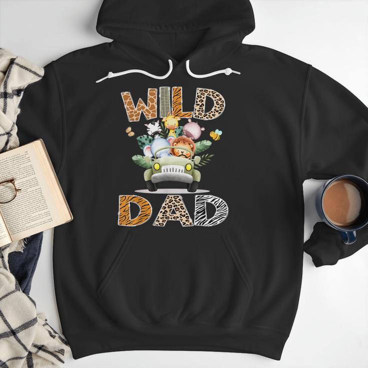 Wild Dad 1St Birthday Safari Jungle Animal Truck Men Hoodie Wild Dad 1St Birthday Safari Jungle Animal Truck Men Hoodie