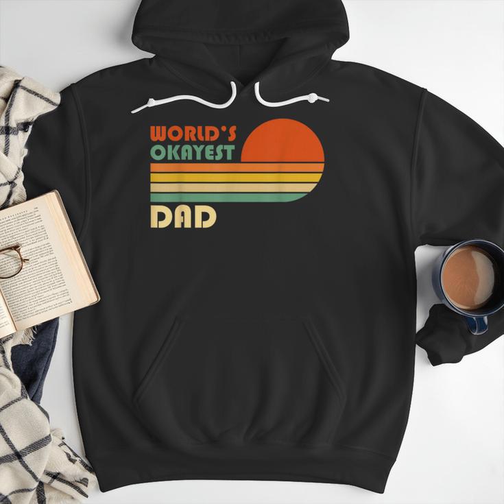 World's Okayest Dad Father Retro Vintage Men Hoodie
