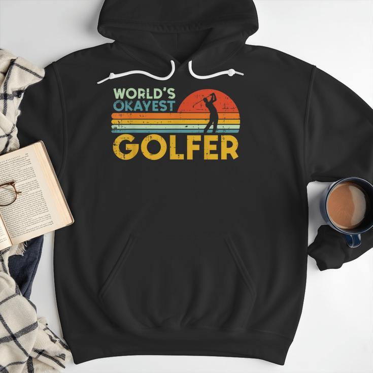 Worlds Okayest Golfer Retro Golf Joke Dad Men Women Kids Men Hoodie Worlds Okayest Golfer Retro Golf Joke Dad Men Women Kids Men Hoodie