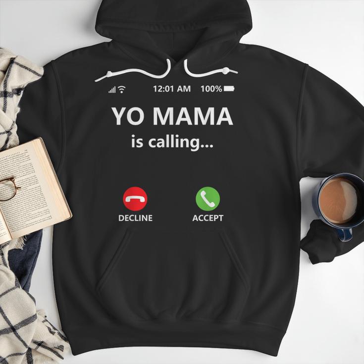 Yo Mama Is Calling Shirt Mom Shirts For DadCall Mom Men Hoodie