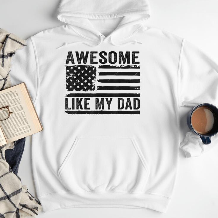 Awesome Like My Dad Fathers Day Usa Flag Dad Husband Family Men Hoodie