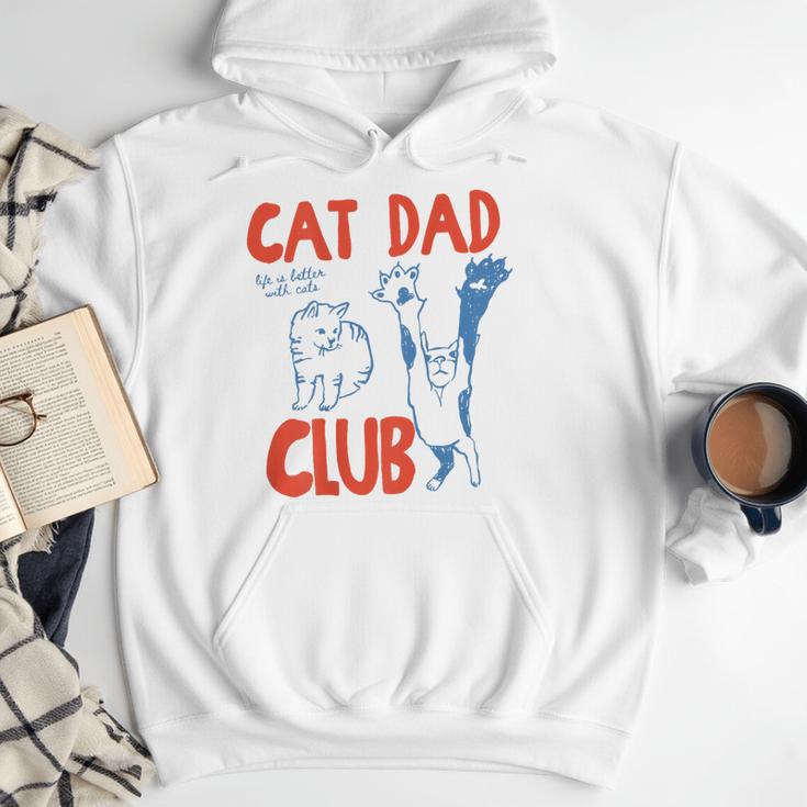ON Back Cat Dad Club Life Is Better With Cats Father's Day Men Hoodie
