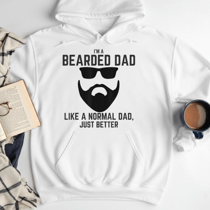 Bearded Dad Beard Humor Superhero Men Hoodie