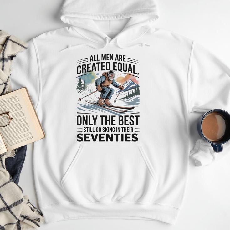 Only The Best Still Go Skiing In Their Seventies Men Dad Men Hoodie