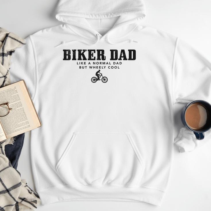 Biker Dad Mountain Bike MTB Father's Day Cyclist Men Hoodie